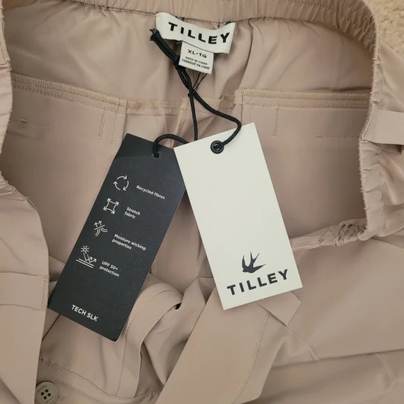 Tilley NWT Tech Slk Womens Wide Leg Tan Pants Size XL Lightweight Wicking - Picture 5 of 11
